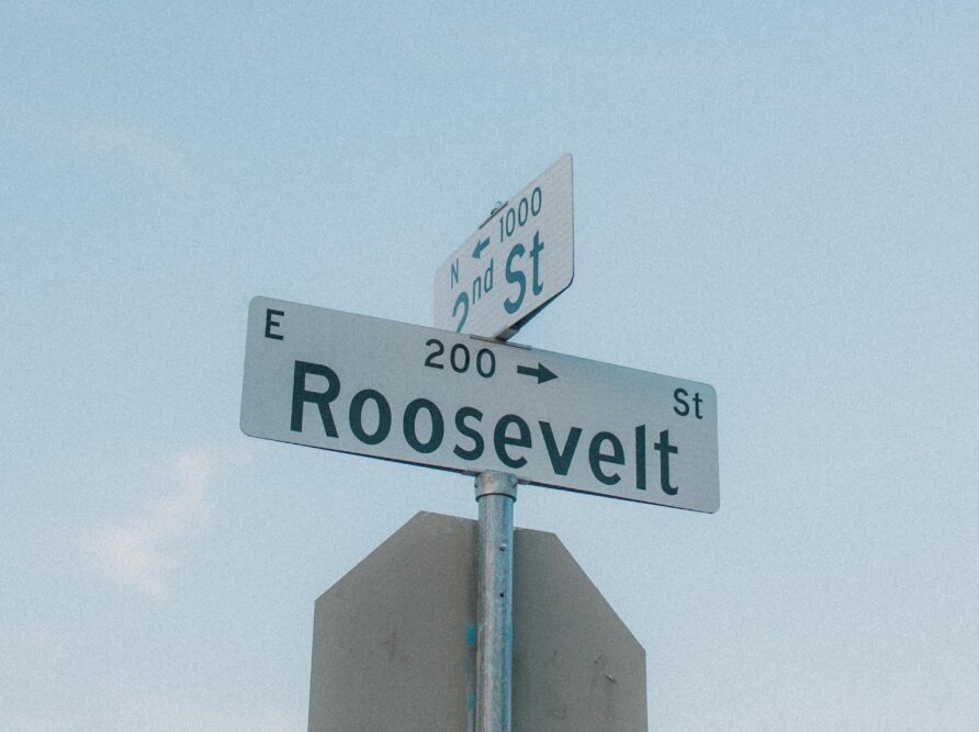 Roosevelt street sign downtown Phoenix