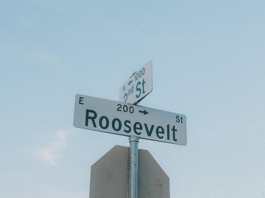 Image of Roosevelt Street sign in Downtown Phoenix, AZ