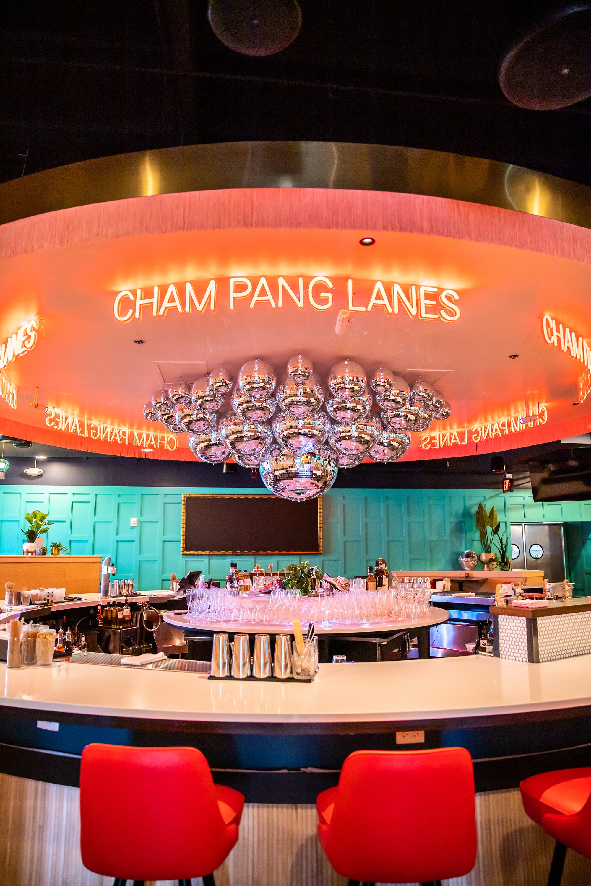 Interior of Cham Pang Lanes in downtown Phoenix